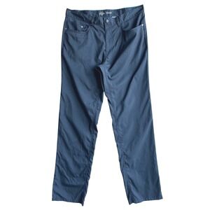 Haggar H26 Move Active Stretch Pants Charcoal Gray Tech Chino Mens 34x32